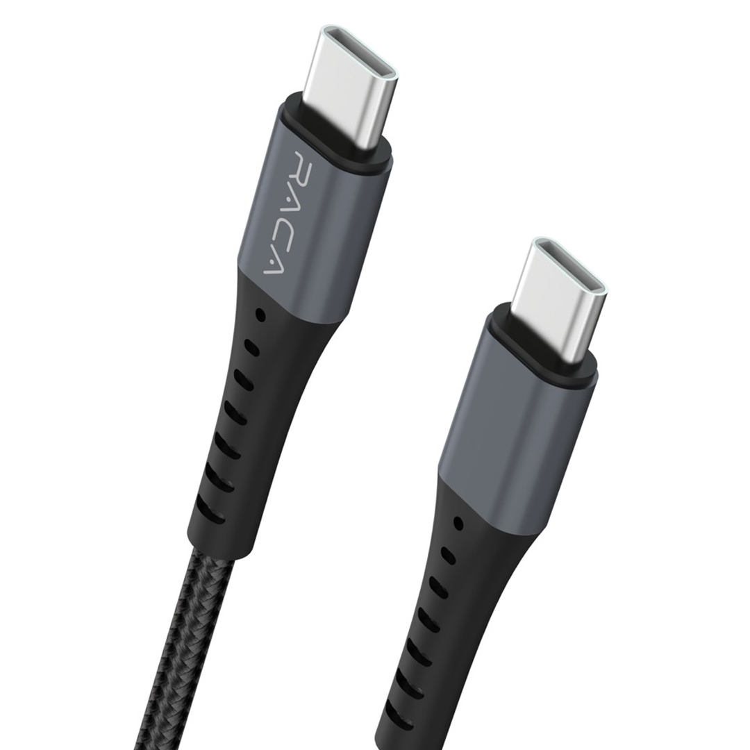 RACA RC10S 60 WATT TYPE-C TO TYPE-C ŞARJ VE DATA KABLOSU (1 METRE) - SİYAH
