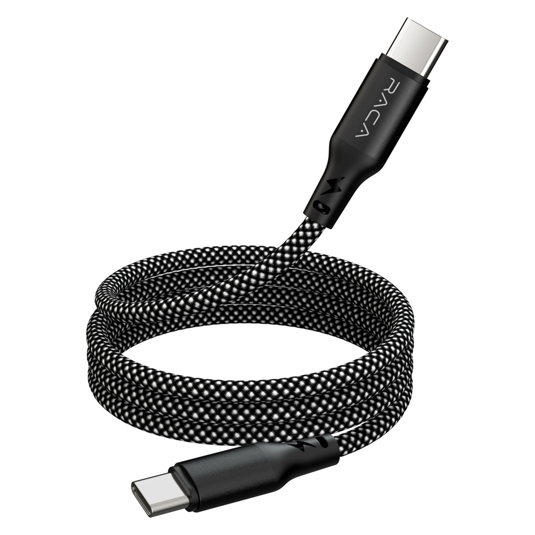 RACA RC20C 60 WATT TYPE-C TO TYPE-C MANYETİK ŞARJ KABLOSU (1 METRE) - SİYAH