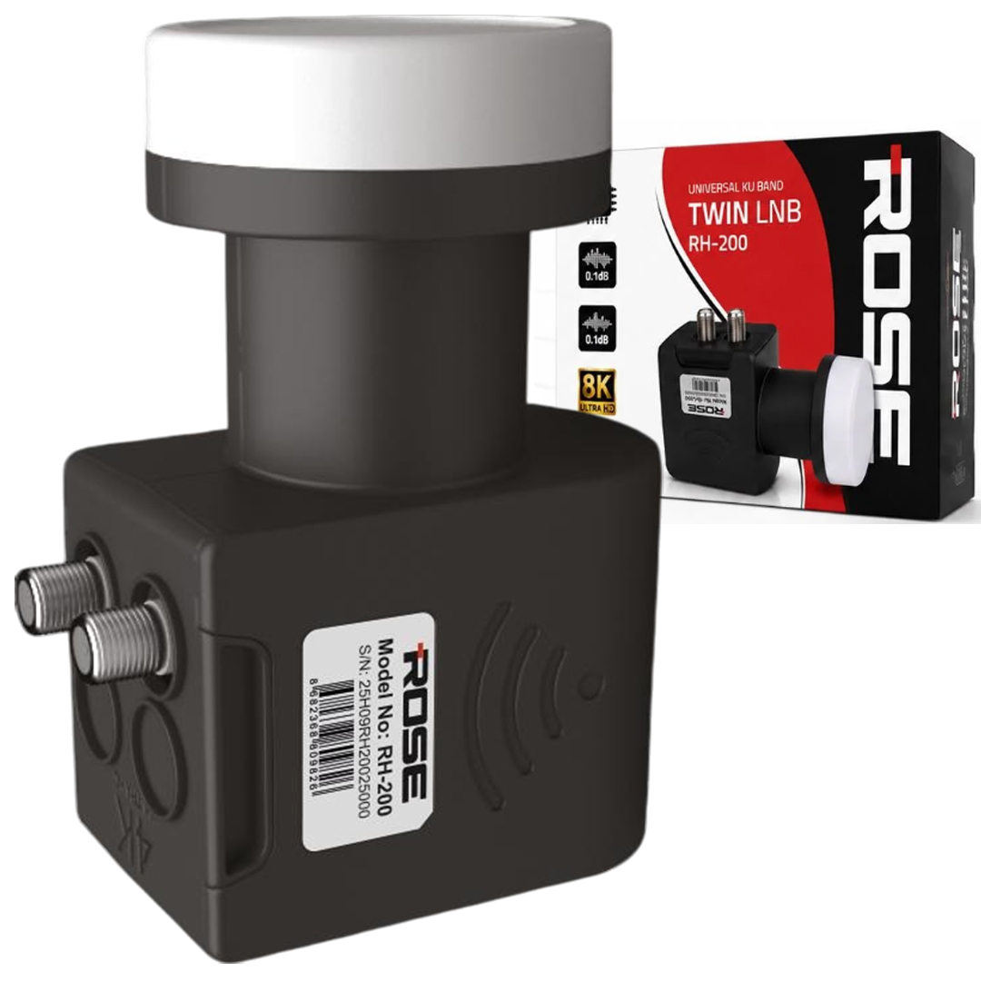 ROSE RH-200 ULTRA HD 8K TAIWAN CHIPSET 0.1DB ÇİFTLİ LNB
