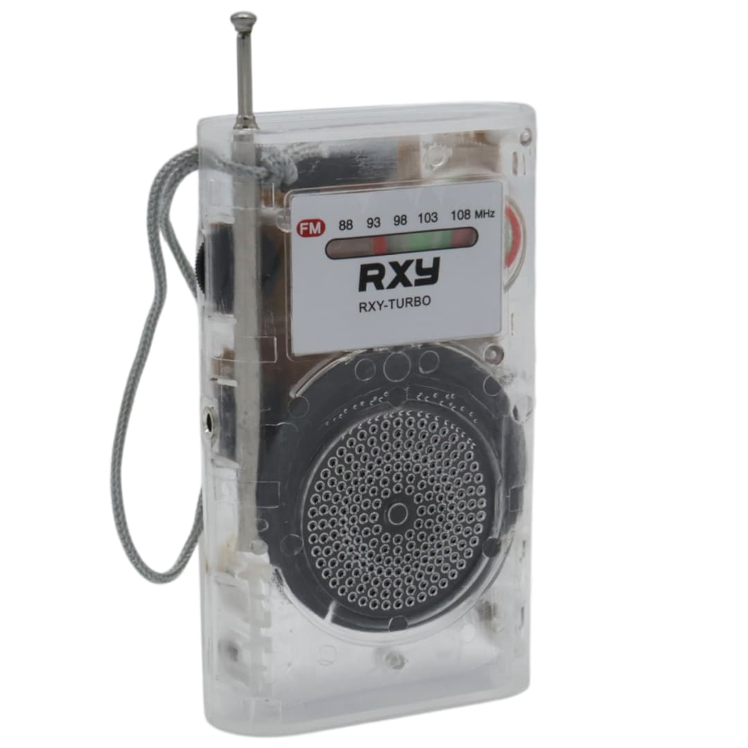 ROXY RXY-TURBO CEP TİPİ MİNİ ŞEFFAF PİLLİ ANALOG FM RADYO
