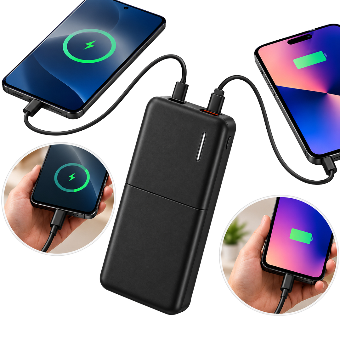 SNAPRON SNP-3008 SİYAH 22.5W PD 10.000MAH ŞARJLI POWERBANK