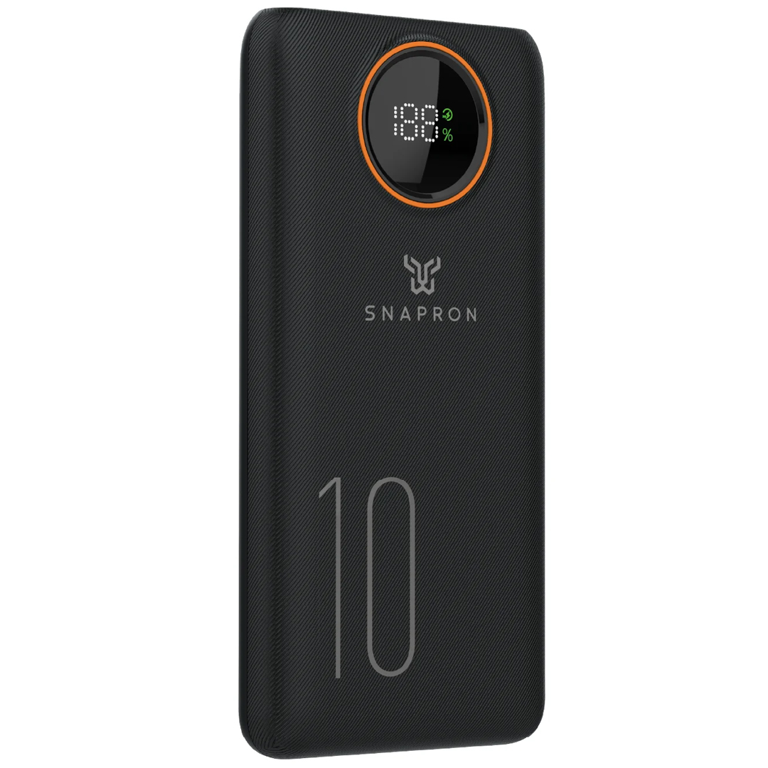 SNAPRON SNP-3012 22.5W LCD ERKAN PD 10.000MAH DAHİLİ KABLOLU HIZLI ŞARJLI POWERBANK
