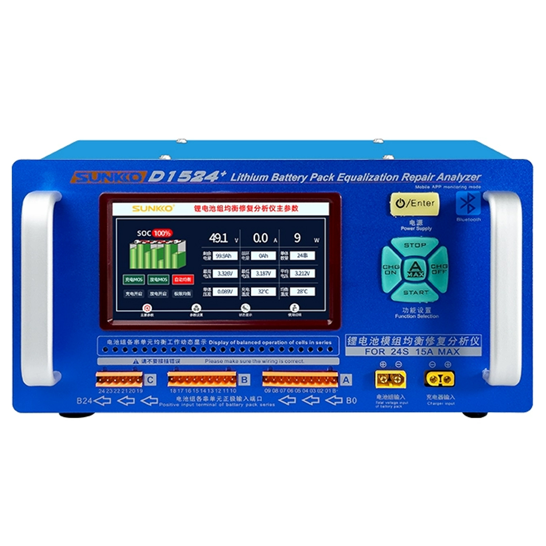 SUNKKO D1524+ LI-ION / LIFEPO4 / LTO UYUMLU 15A 24S BATARYA EŞİTLEYİCİ & ANALİZÖR