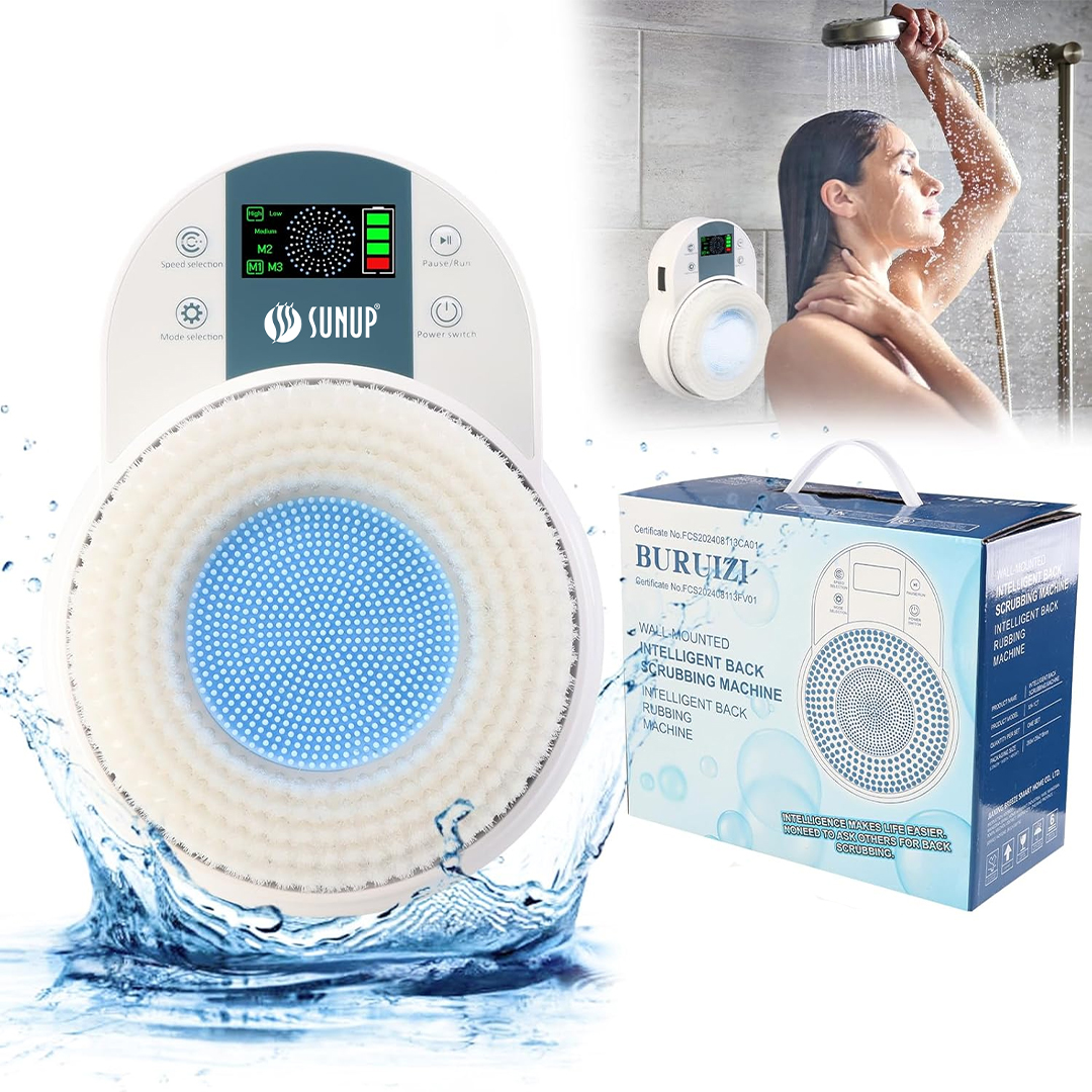 SUNUP SN-26254 OTOMATİK SIRT KESELEME OVALAMA YIKAMA MAKİNESİ DUVARA MONTELİ