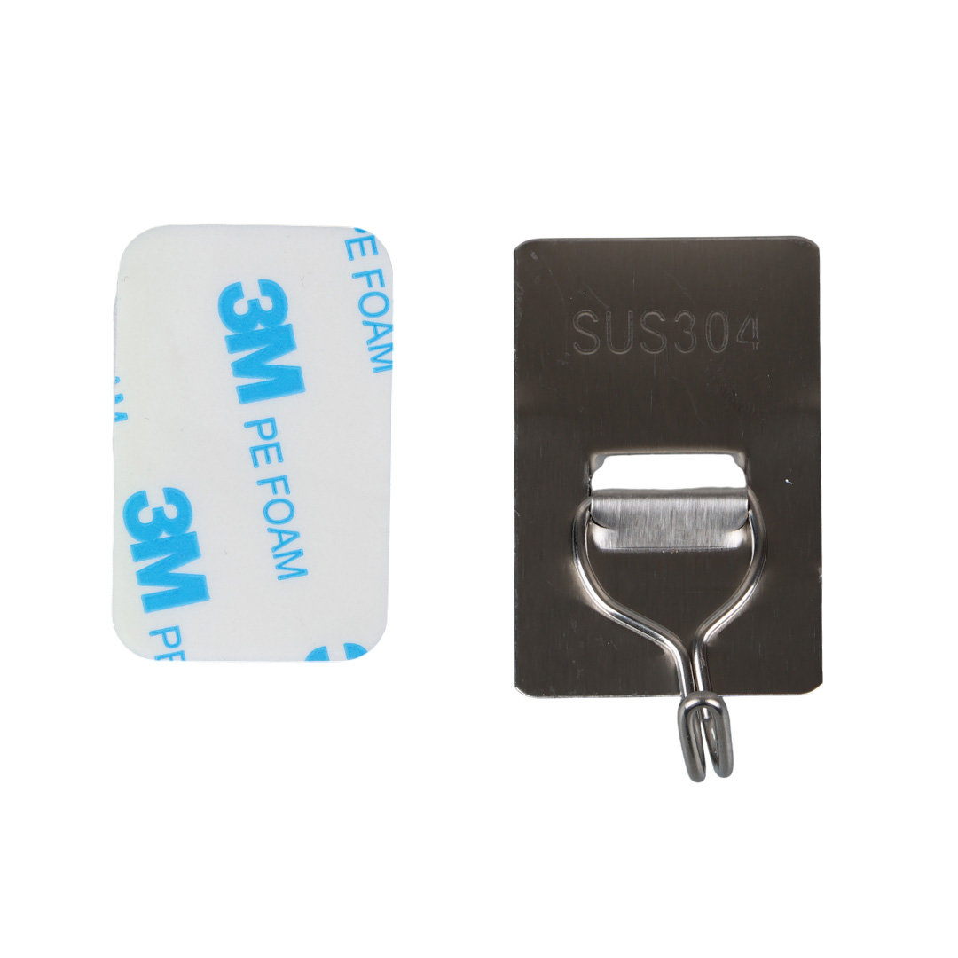 SUNUP SN-26355 304 PASLANMAZ ÇELİK YAPIŞKANLI KANCA-ASKILIK (10'LU PAKET)