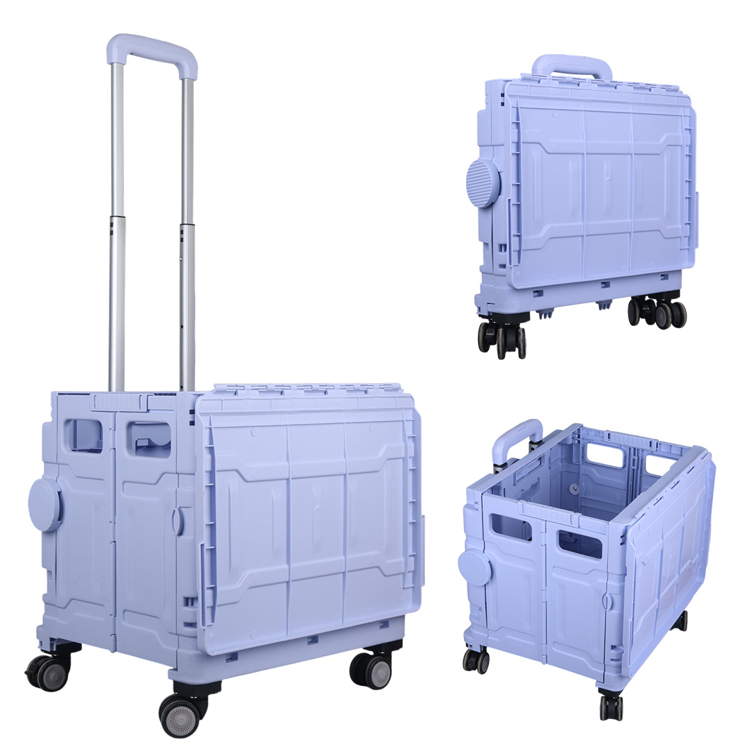 SUNUP SN-26967 KATLANABİLİR MARKET PAZAR KAMP TEKERLEKLİ ALIŞVERİŞ ARABASI 60KG KAPASİTELİ (41,5X35,5X92 CM)