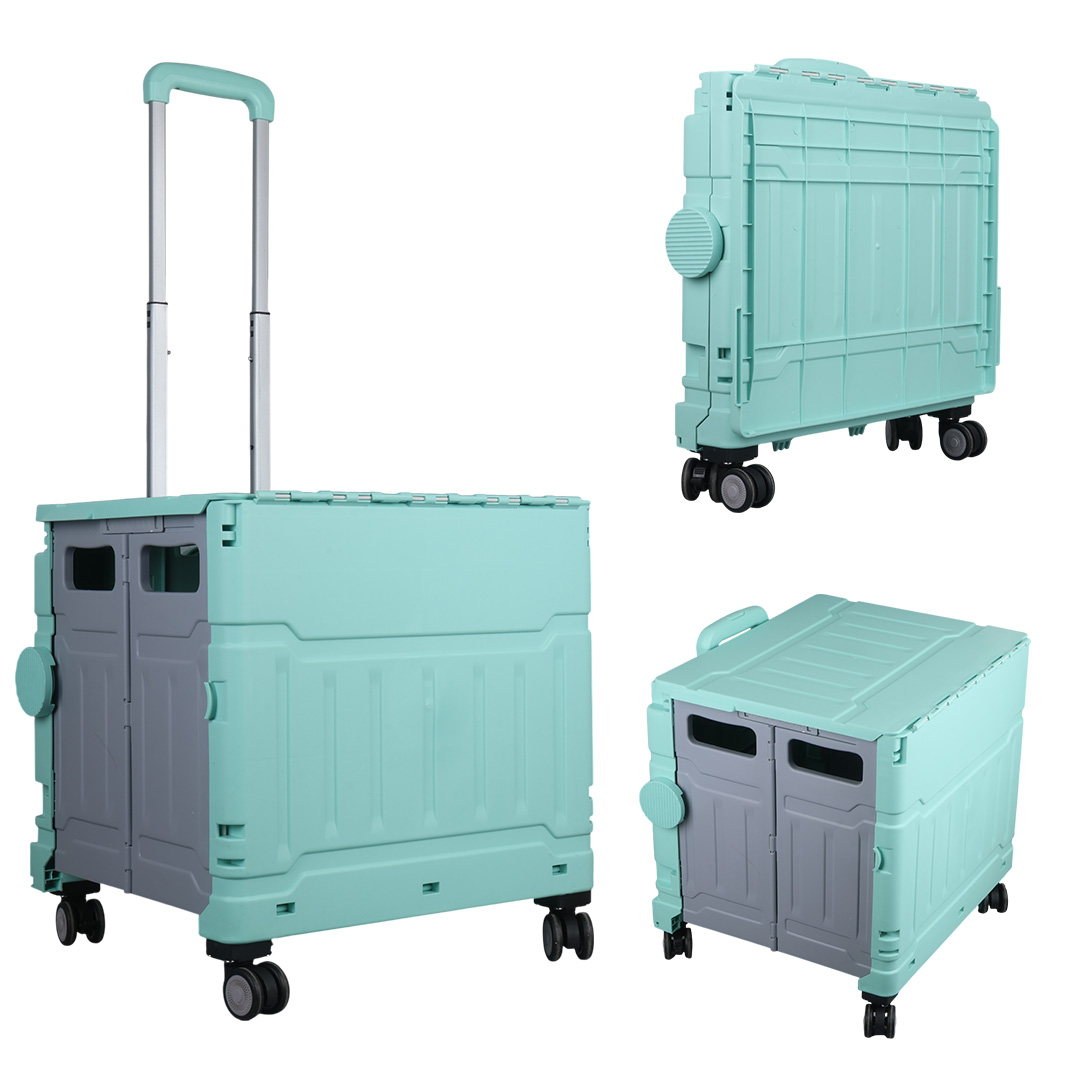 SUNUP SN-26968 KATLANABİLİR MARKET PAZAR KAMP TEKERLEKLİ ALIŞVERİŞ ARABASI 60KG KAPASİTELİ (43,5X44X93 CM)