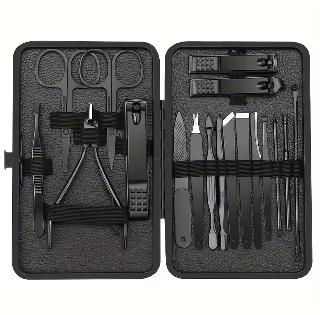 SUNUP SN-27099 PASLANMAZ ÇELİK 18IN1 PROFESYONEL MANİKÜR TIRNAK BAKIM SETİ