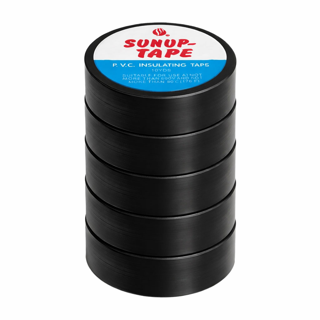 SUNUP SN-27918 SİYAH 0.13X18 MM İZOLE PVC ELEKTRİKÇİ BANT (5'Lİ PAKET)