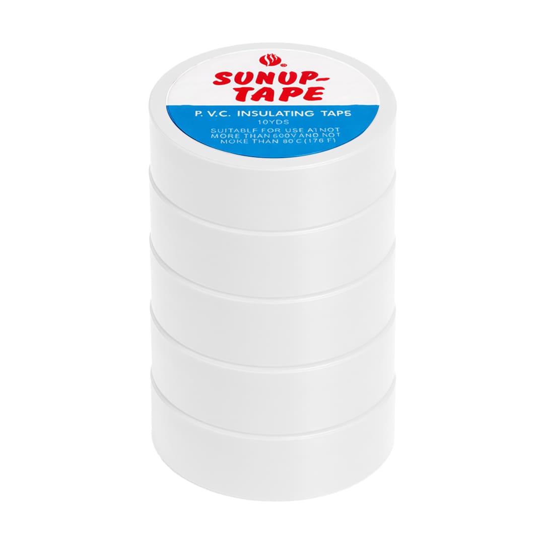 SUNUP SN-27924 BEYAZ 0.13X18MM İZOLE PVC ELEKTRİK YALITIM BANT (5'Lİ PAKET)
