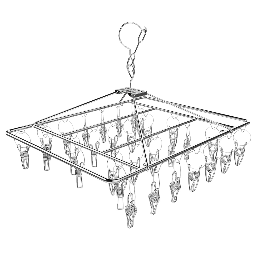 SUNUP SN-29188 METAL ÇORAP ASKISI 30 MANDALLI PASLANMAZ ÇELİK İÇ ÇAMAŞIRI ÇORAP KURUTMA ASKILIĞI