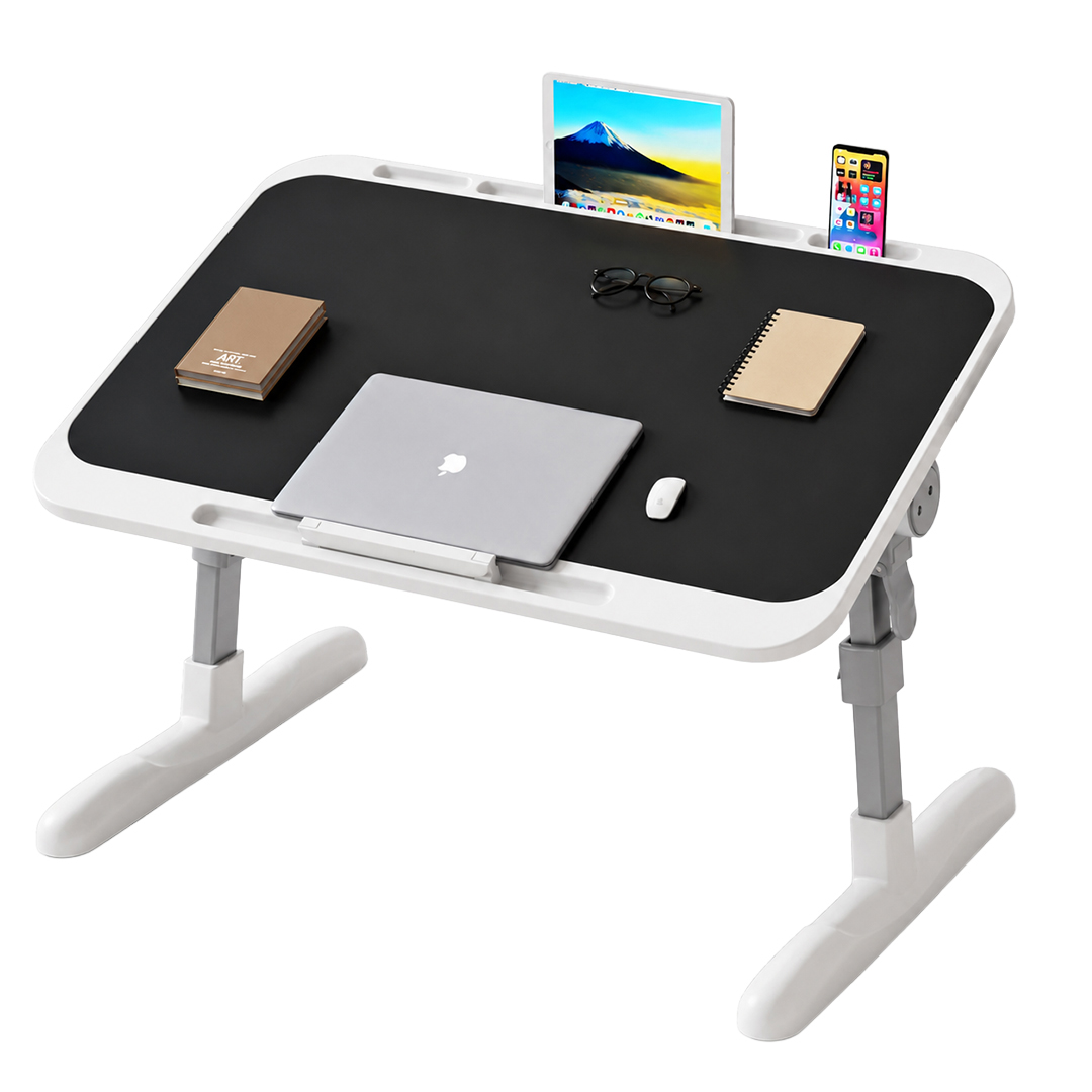 SUNUP SN-29699 ÇOK FONKSİYONLU KATLANABİLİR YATAK KOLTUK LAPTOP MASASI YÜKSEKLİK VE AÇI AYARLI SİYAH 60X40CM