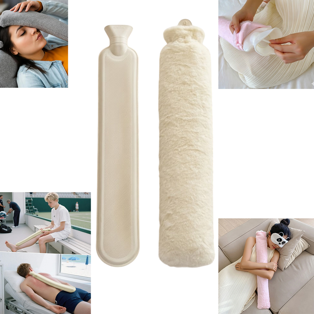 SUNUP SN-29910 PELUŞ KILIFLI YUMUŞAK DOKULU UZUN 76 CM 2500 ML KAPASİTELİ SICAK SU TORBASI