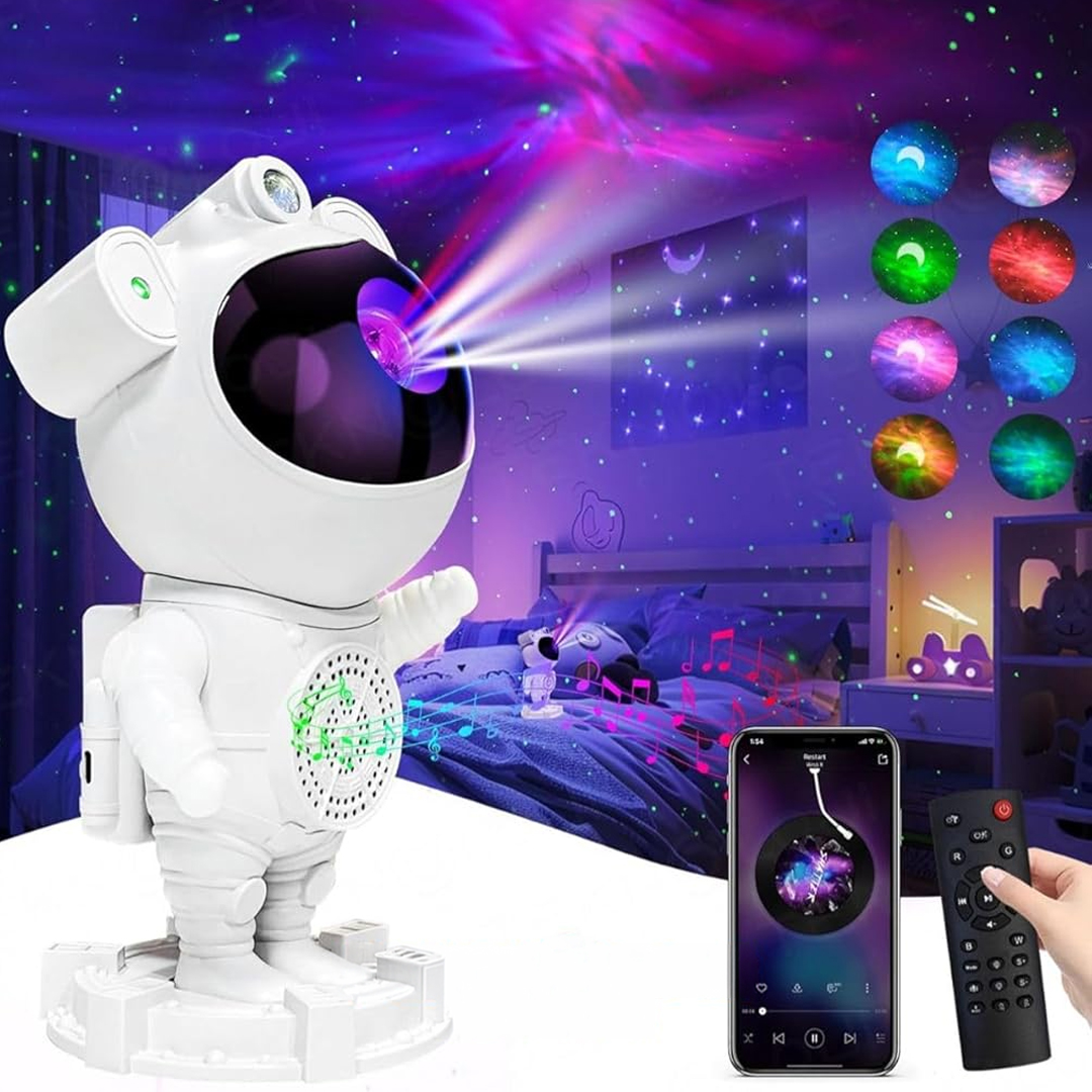 SUNUP SN-30764 DC 5V BT HOPARLÖRLÜ KUMANDALI ASTRONOT GÖRÜNÜMLÜ GECE LAMBASI