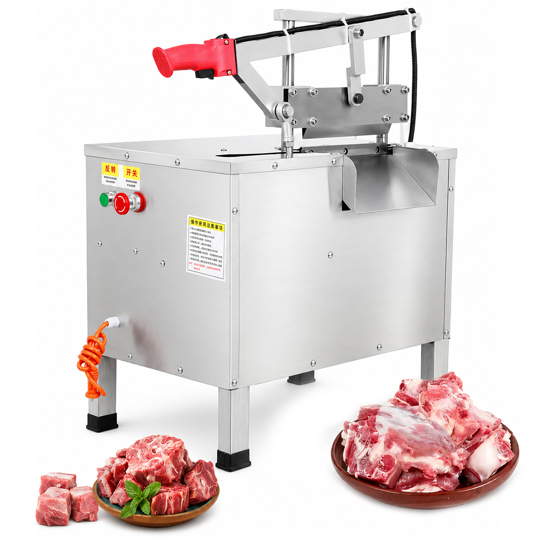 SUNUP SN-30982 OTOMATİK KEMİK VE ET KESME MAKİNESİ GIDA SINIFI PASLANMAZ ÇELİK ENDÜSTRİYEL GİYOTİN DİLİMLEYİCİ