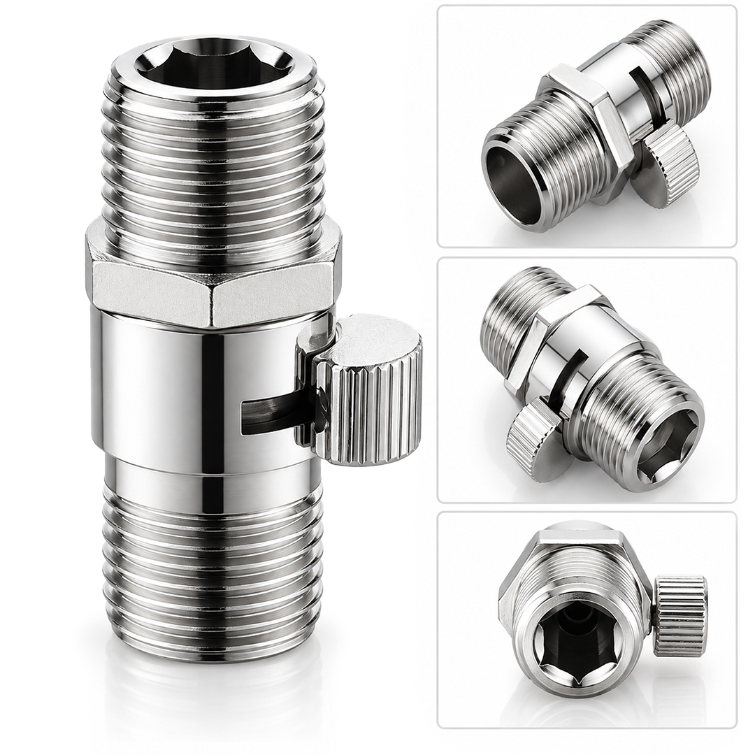 SUNUP SN-38122 METAL ÇİFT DIŞ DİŞLİ AYARLANABİLİR AKIŞ KONTROL VANASI