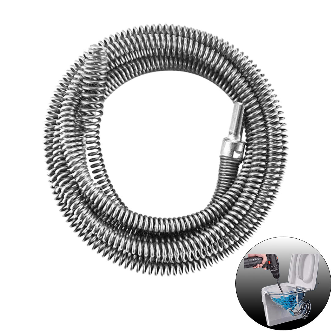 SUNUP SN-38810 METRE 10 MM MATKAP UYUMLU ESNEK GİDER TIKANIKLIK BORU TEMİZLEME YAYI