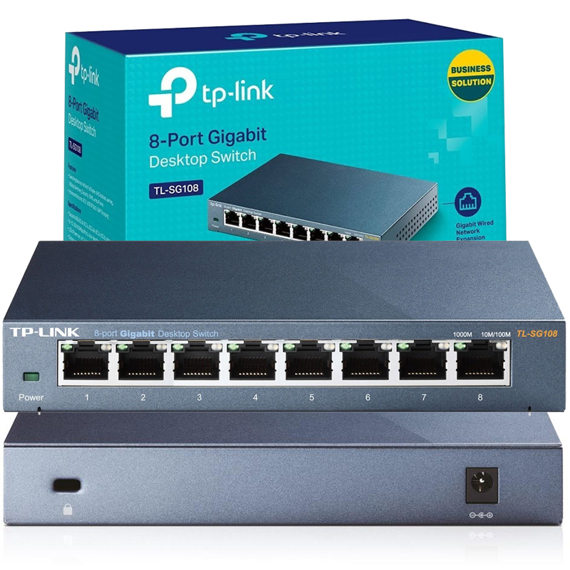 TP-LINK TL-SG108 8 PORT 10/100/1000 GIGABIT METAL SWITCH