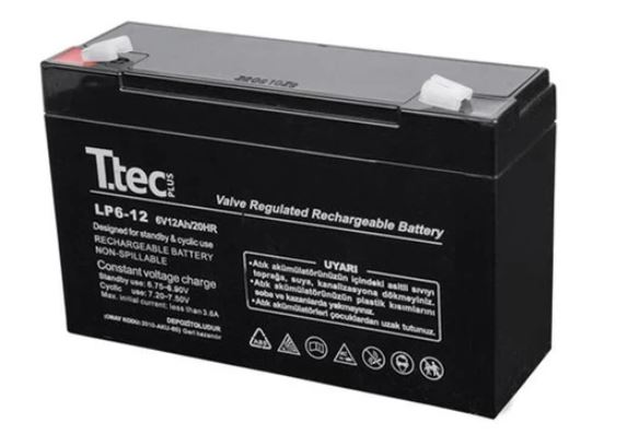 TTEC LP6-12  6 VOLT - 12 AMPER KURU AKÜ (150 X 50 X 94 MM)