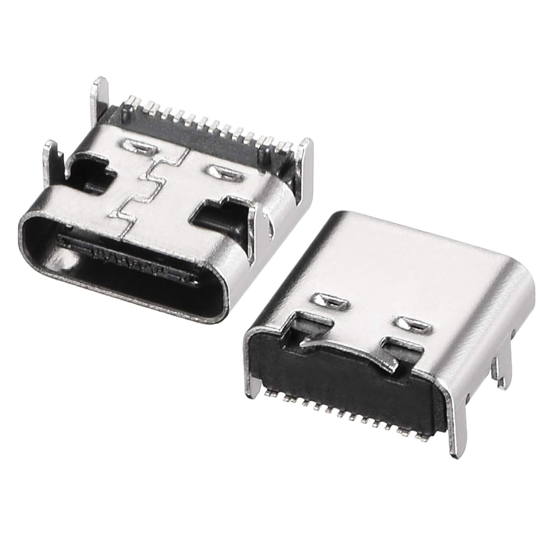 TYPE-C DİŞİ ŞASE KONNEKTÖR TİP-C USB3.1 16 PİN JAK HIZLI ŞARJ DESTEKLİ SOKETİ 16P (IC-266B-4)