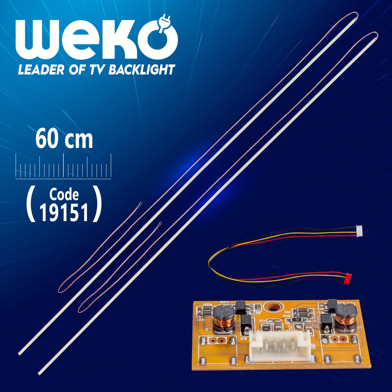 UNIVERSAL 3'LÜ KESİLEBİLİR 60 CM (42" ALTI İÇİN) 2 X ÇUBUK ELED + DRIVER
