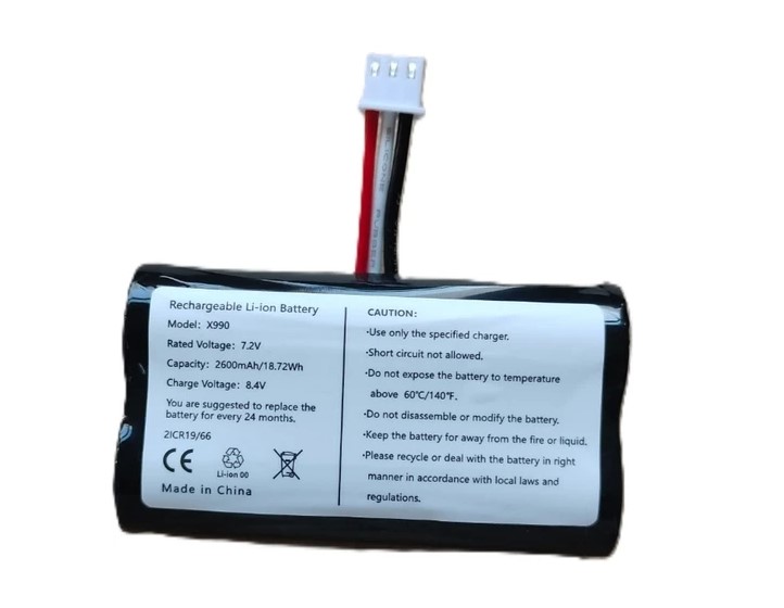 VERIFONE X990-X970 UYUMLU SX18650-2D1P (2ICR19/66) 7.2 VOLT 2600 MAH ŞARJ EDİLEBİLİR LI-ON POS CİHAZI PİLİ