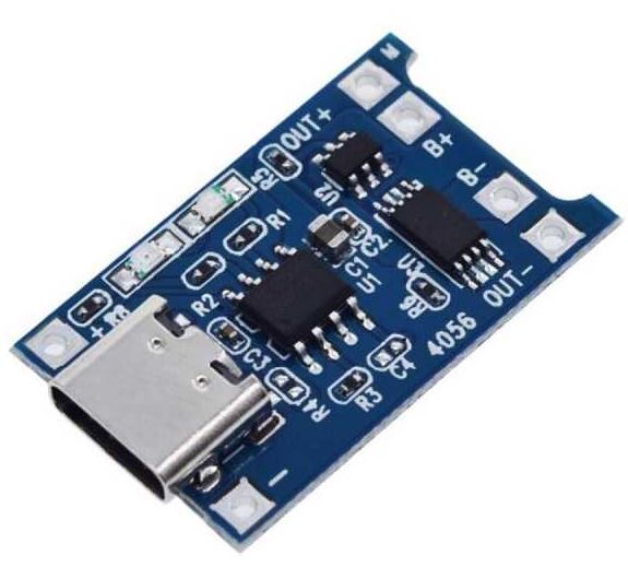 WEKO BMS-TP4056 1S 5A BMS DEVRESİ LİTYUM BATARYA ŞARJ MODÜLÜ TYPE-C 28X17X4MM