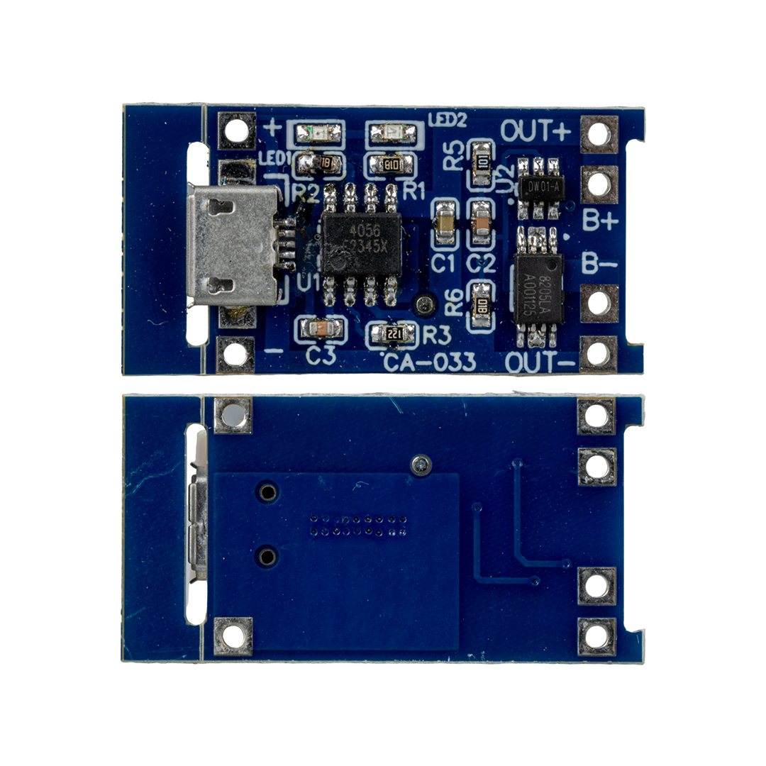 WEKO CA-033-MK 1S 5A MICRO USB BMS DEVRESİ LİTYUM BATARYA ŞARJ MODÜLÜ 27X17X4MM