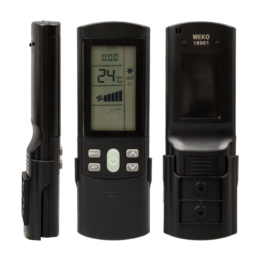 WEKO KK VESTEL KAPAKLI KLİMA KUMANDASI SİYAH (32028581 L ST-EL P10C)