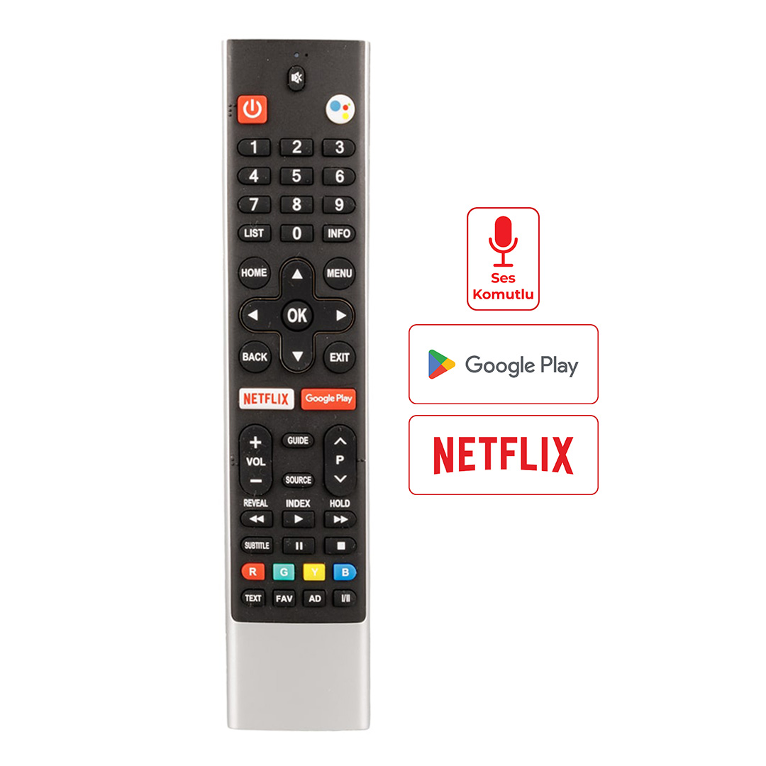 WEKO KL SKYWORTH SW-V3 NETFLIX-GOOGLE PLAY TUŞLU (HOF20C1002GPDX) SES KOMUTLU AKILLI LCD-LED TV KUMANDA