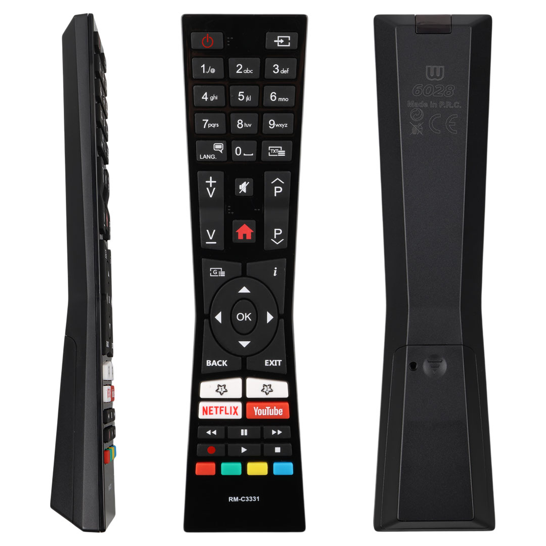 WEKO KL VESTEL RM C333 -RCA243100 * JVC LT 43C898 - LT 55VU63L NETFLİX YOUTUBE TUŞLU LCD TV KUMANDA
