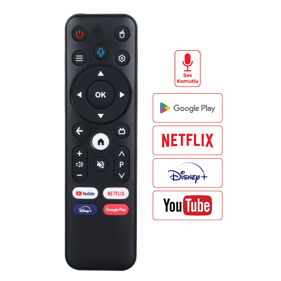 WEKO KR MAGBOX MAGROID H616 4+64 2.4G+5G NETFLIX-YOUTUBE TUŞLU SES KOMUTLU ANDROID BOX KUMANDASI