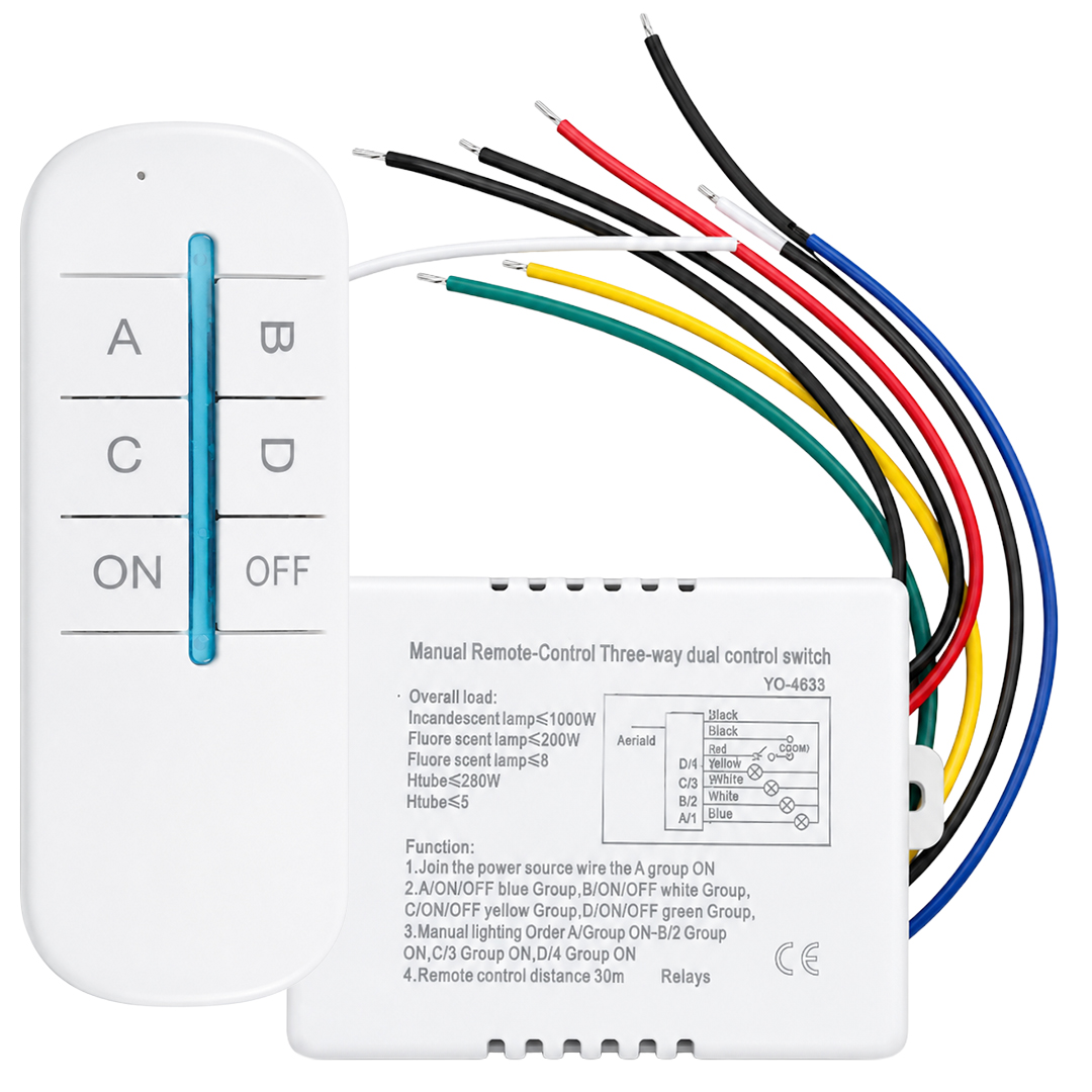 WEKO WK-28838 4 KANALLI UZAKTAN KUMANDALI AYDINLATMA KONTROL ANAHTARI AVİZE MODÜLÜ