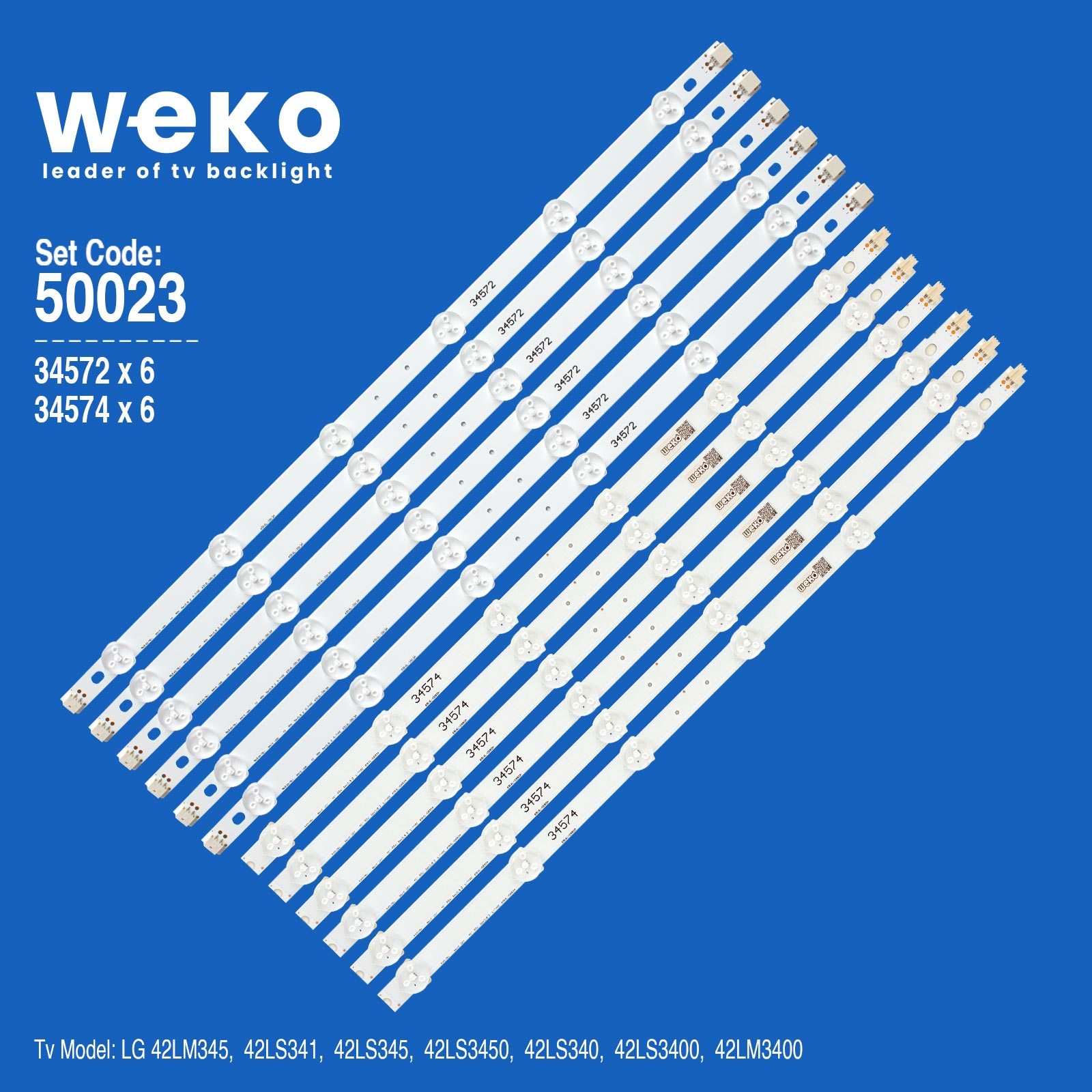 WKSET-5023 34572X6 34574X6 42" ROW REV0.8 12 ADET LED BAR