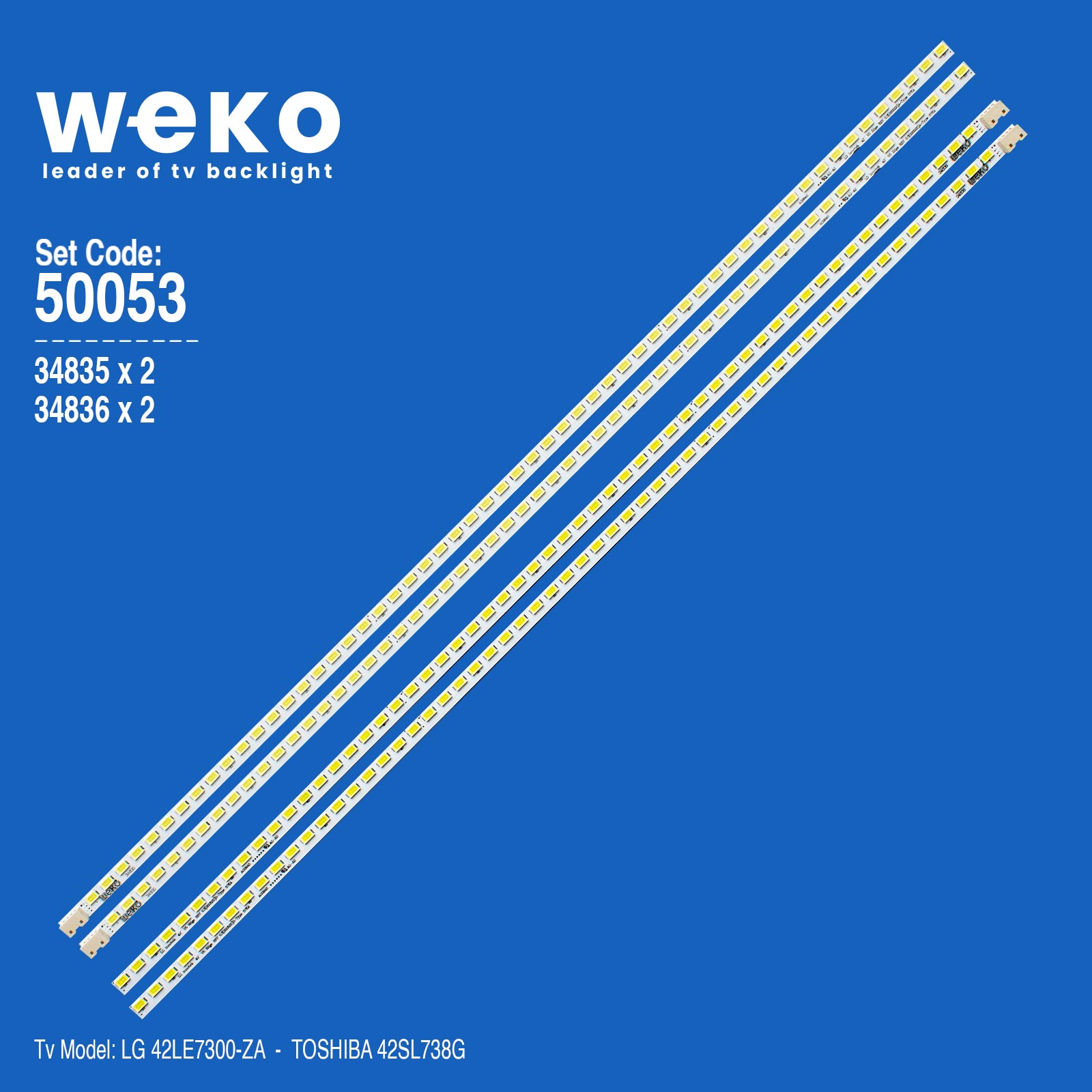 WKSET-5053 34835X2 34836X2 LG INNOTEK 42" REV 0.6 57EA 4 ADET LED BAR (57LED)