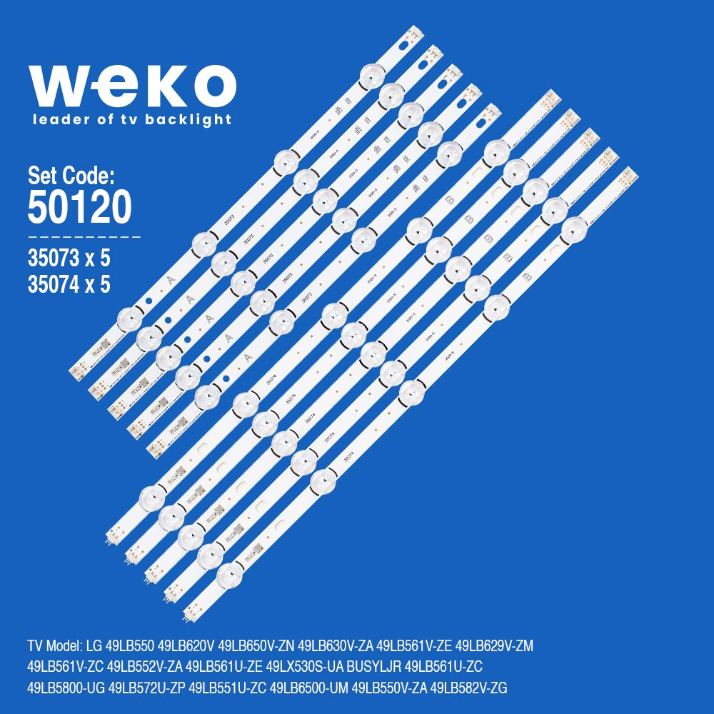 WKSET-5120 35073X5 35074X5 LG INNOTEK DRT 3.0 49" 10 ADET LED BAR