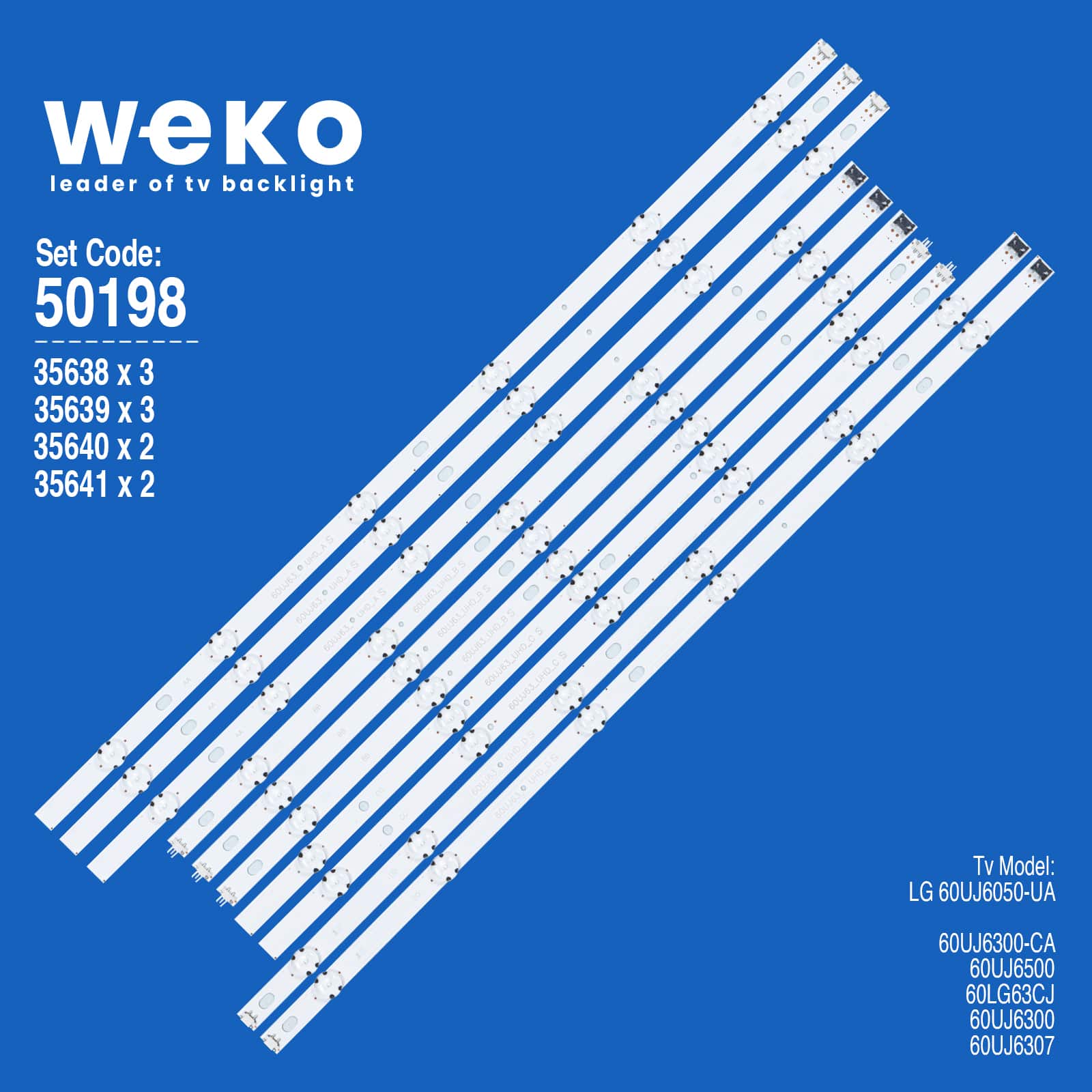 WKSET-5198 35638X3 35639X3 35640X2 35641X2 LG 60" UHD NBH 60UJ63_UHD 10 ADET LED BAR