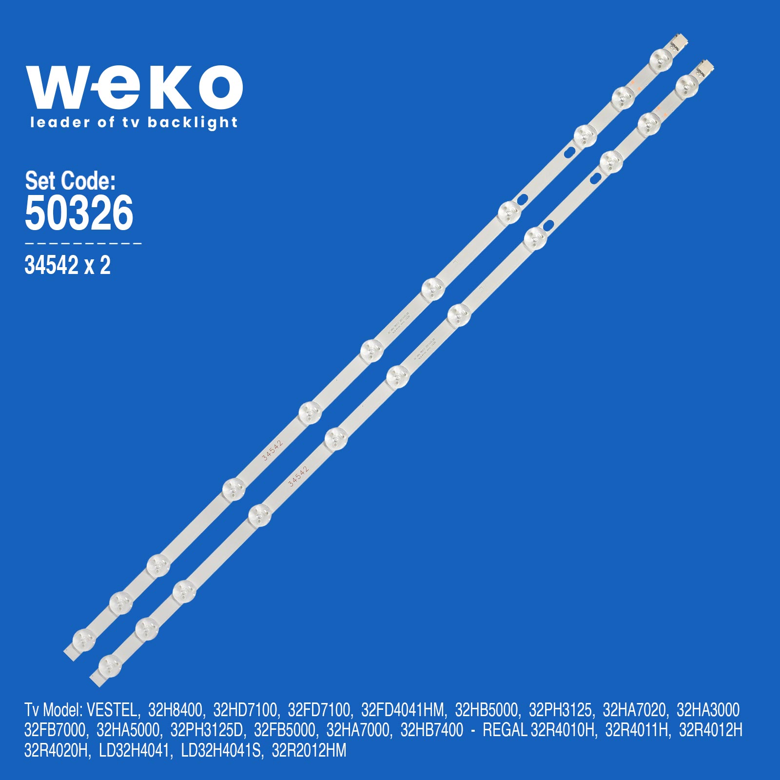 WKSET-5326 34542X2  32" NDV REV1.1 2 ADET LED BAR