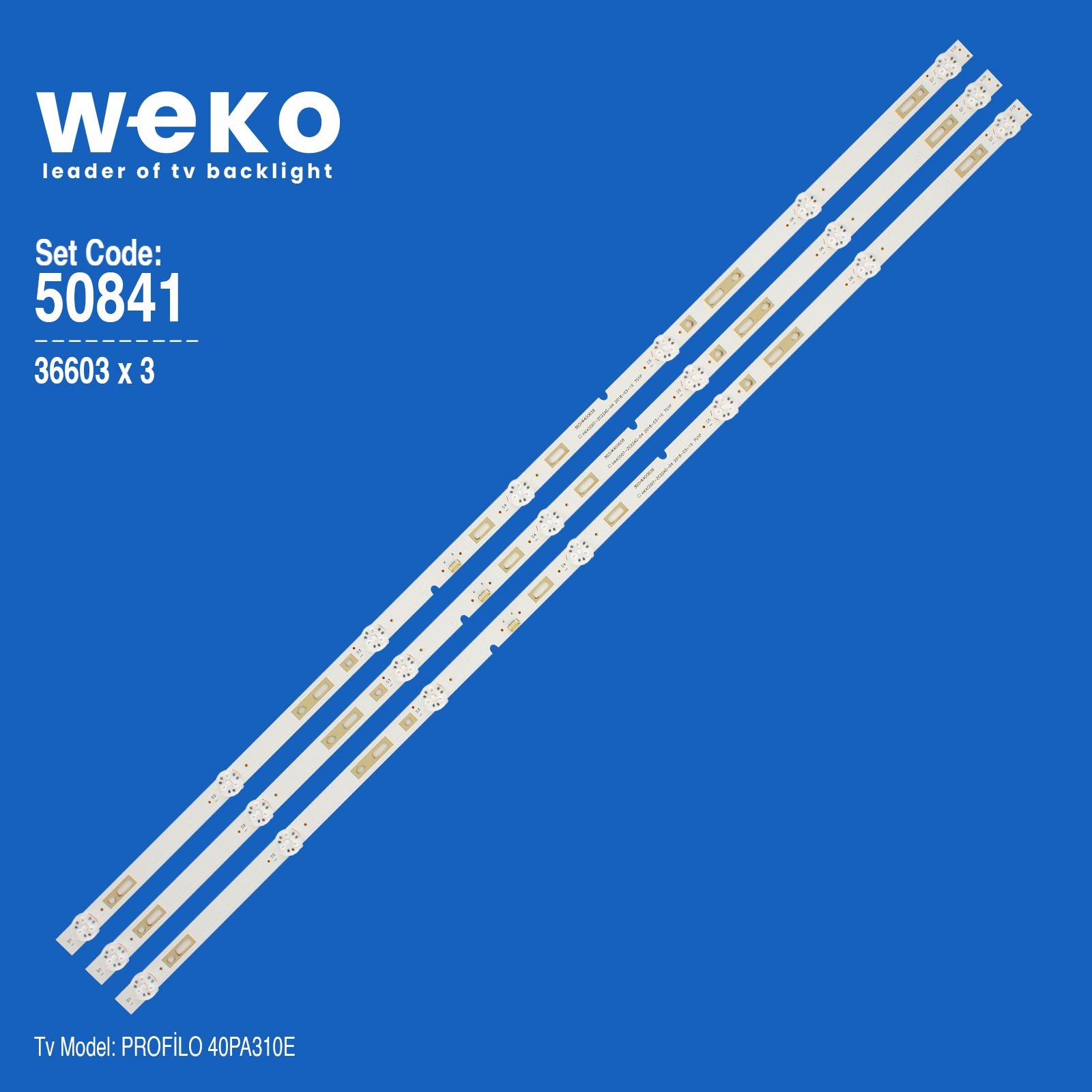 WKSET-5841 36603X3 HK40D07-ZC22AG-04 7S1P 303HK400038 3 ADET LED BAR