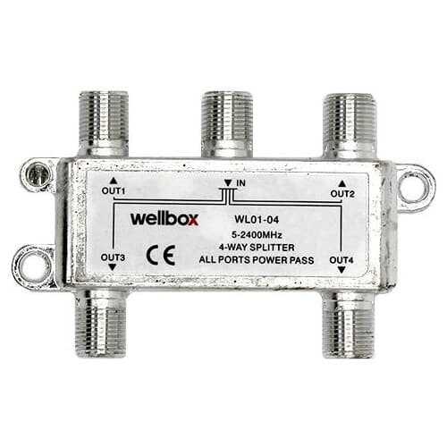 Wellbox 1/4 5-2400 Mhz Splitter