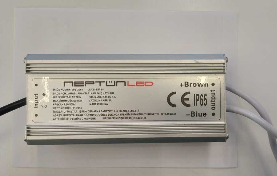 Neptün 100w Şerit Led Trafosu 8.5 Amper