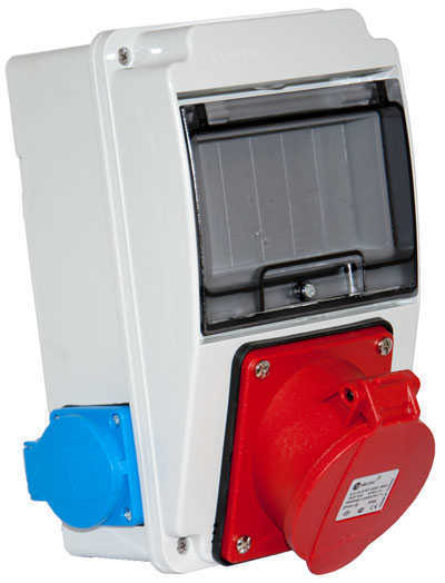 Tem 113x210x90mm 1(5x16a)+2(1x16a) Kombinasyon Kutusu