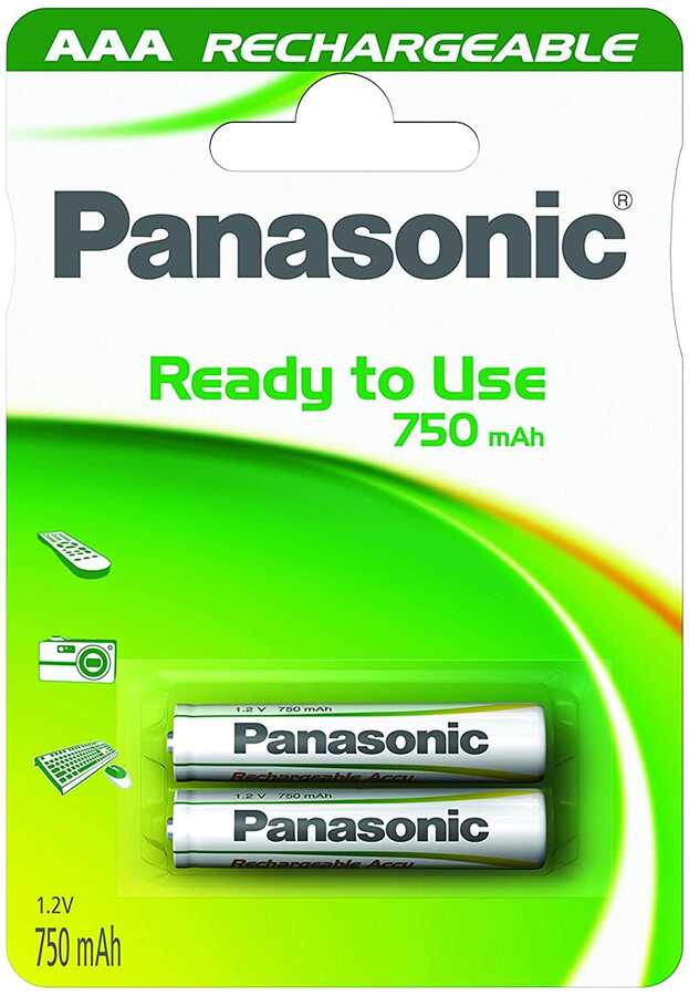 Panasonic AAA 1,2V Şarjlı İnce Pil 750mah 2'li Paket