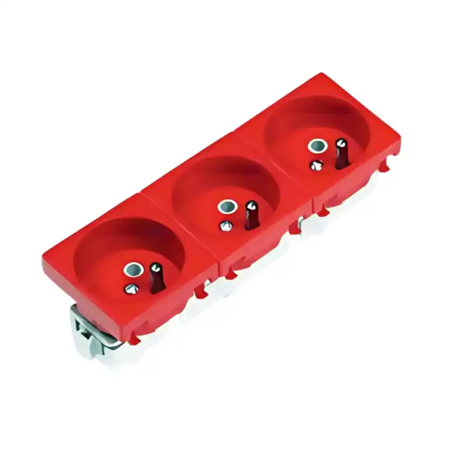 Viko 3lü Ups Priz 45 derece Kırmızı 90800012