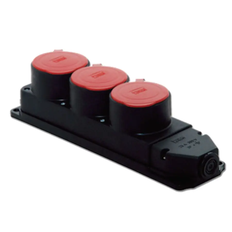 Tplast 3x25a - Kauçuk Üçlü Grup Priz