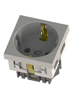 Nead 2008 45x45mm Şebeke Priz Beyaz