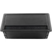 Nead 3206-02 6 Modül Silindir Priz Kutusu Siyah (Boş Kasa)