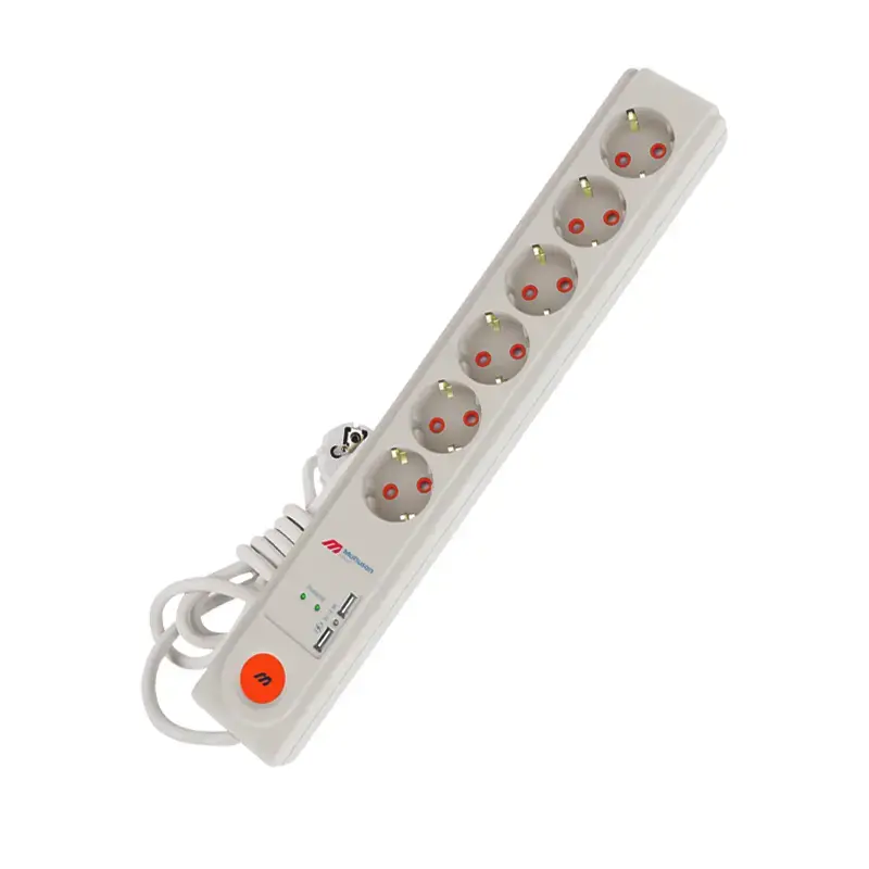 Mutlusan Altılı Şok Korumalı Usb Anahtarlı Topraklı Grup Priz 1,5 Mt