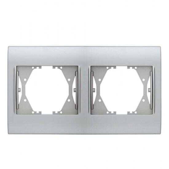 Viko Panasonic Thea Blu Chrome Matt + Beyaz İkili Çerçeve