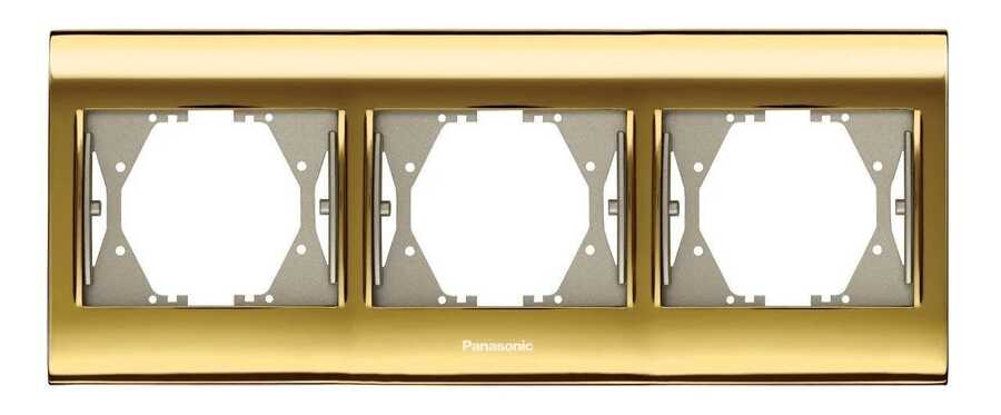 Viko Panasonic Thea Blu Gold + Dore Üçlü Çerçeve